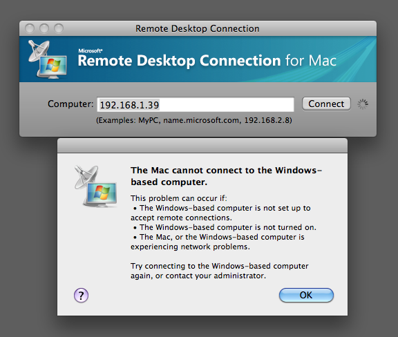 microsoft remote desktop for mac couldn